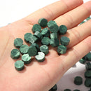 200pcs Octagonal Wax Seal Bead Retro Stamp Tablet for Envelope (Pine Green)