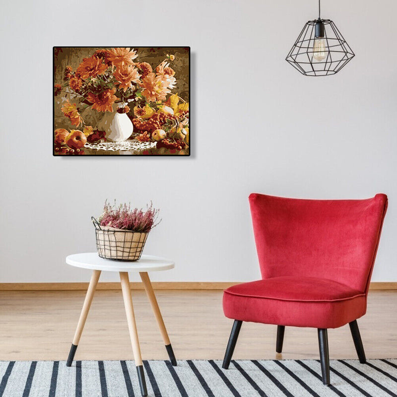 DIY Digital Oil Painting By Numbers Kits Desk Flowers Modern Wall Art Decoration