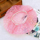 Women's Waterproof Elastic Plastic Dot Shower Bathing Hair Hats K5V3 G6J3 S J6V4