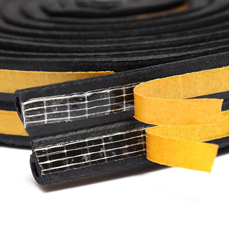 10pc Self-adhesive Soundproofing Anti Collision Window Seal Strip 10m Black
