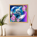 Full Embroidery Dolphin Animal Stamped 11CT Needlework DIY Cross Stitch Gift Kit