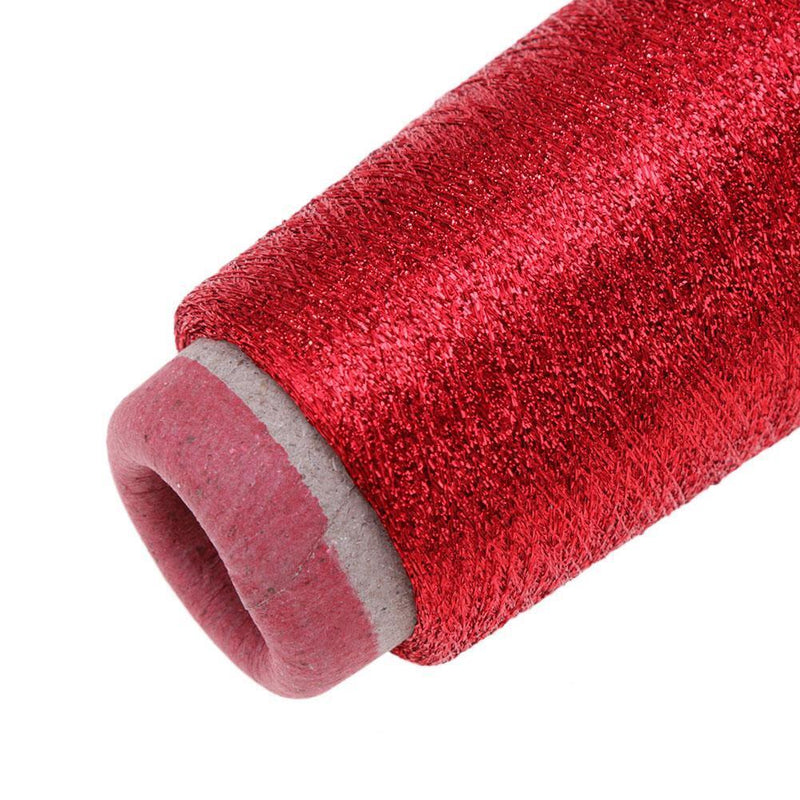 Glitter Stitch Yarn Sewing Thread Woven Embroidery Knitting Silk Line(Red) Newly