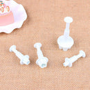 4x Plum Flower Icing Cutter Fondant Cake Sugar Decor Kitchen Plunger Tool H7D2