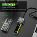 M.2 To USB3.1 Type-C SSD for B Key NGFF SATA M.2 SSD Case Enclosure (Black)