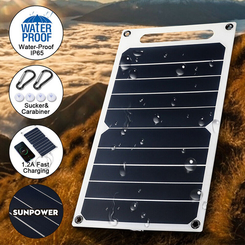 6W 5V USB Port Solar Panel IP65 Waterproof Phone Portable Sunpower Solar Ce