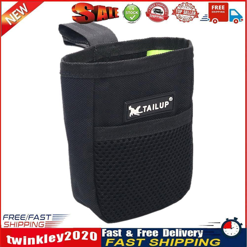 Portable Training Dog Snack Bags Oxford Outdoor Feed Storage Pouch (Black) Newly