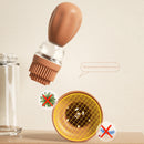 Oil Bottle with Brush Kitchen BBQ Cooking Baking Oil Spray Dispenser (Red)