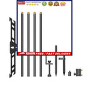 Light Pole Shelves of Camping Standing Lamp Adjustable Height & Angle Design