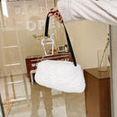 Plush Underarm Handbags Women Retro Fashion Shoulder Bags Animal Chain Wristlet