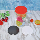 10pcs Tea Mug Cover Heat-Resistant Teapot Glass Cup Infuser Lids(Black)
