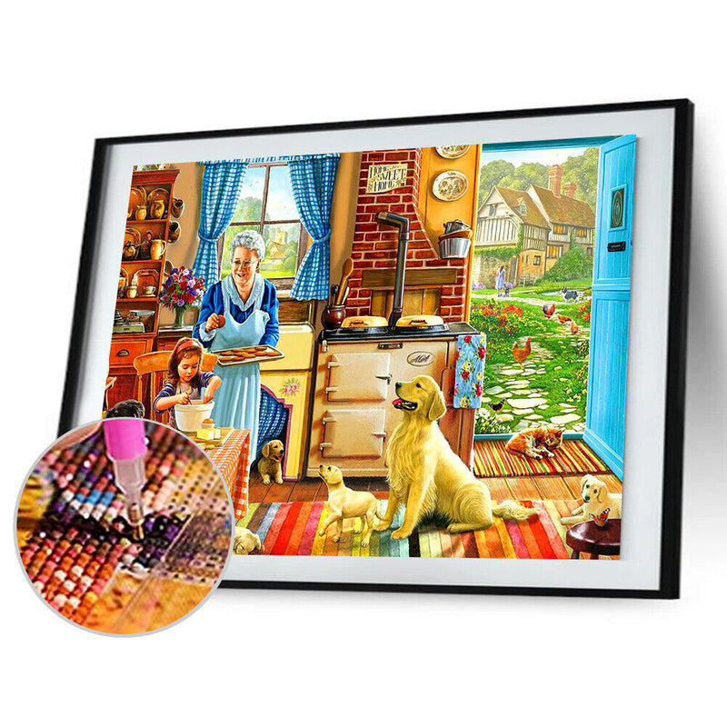 AnySell 5D DIY Full Drill Diamond Paintings Happy Family Cross Stitch Embroidery Pack