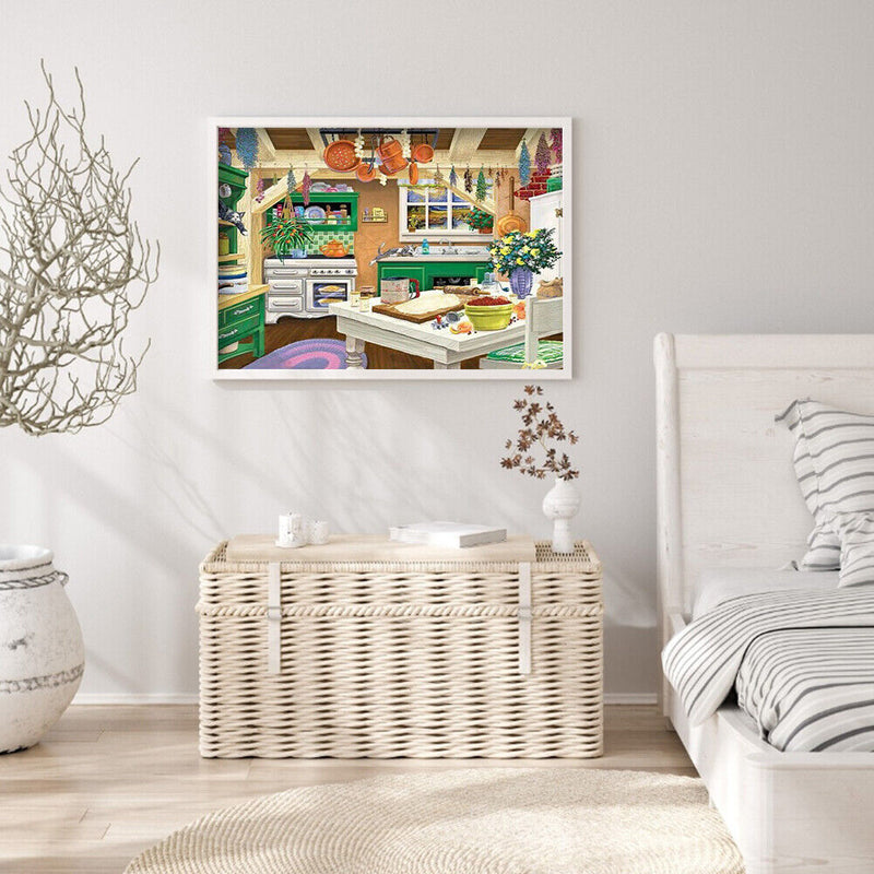 Full Round Drill Drawing Picture Kitchen Diamond Painting Living Room Ornam