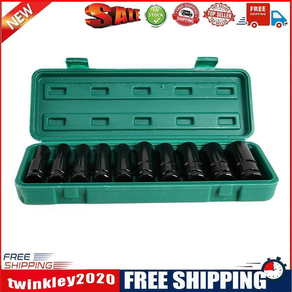 10pcs Electric Wrench Screwdriver Hex Socket Head Kits Adapter Sleeve Set
