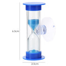 2min Hourglasses Kid Teeth Brushing Timer w/Suction Cup Home Decor (Blue)