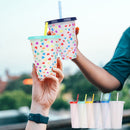 Fashion Temperature Discoloration Portable Coffee Drink Ware Straw Cup Beverage