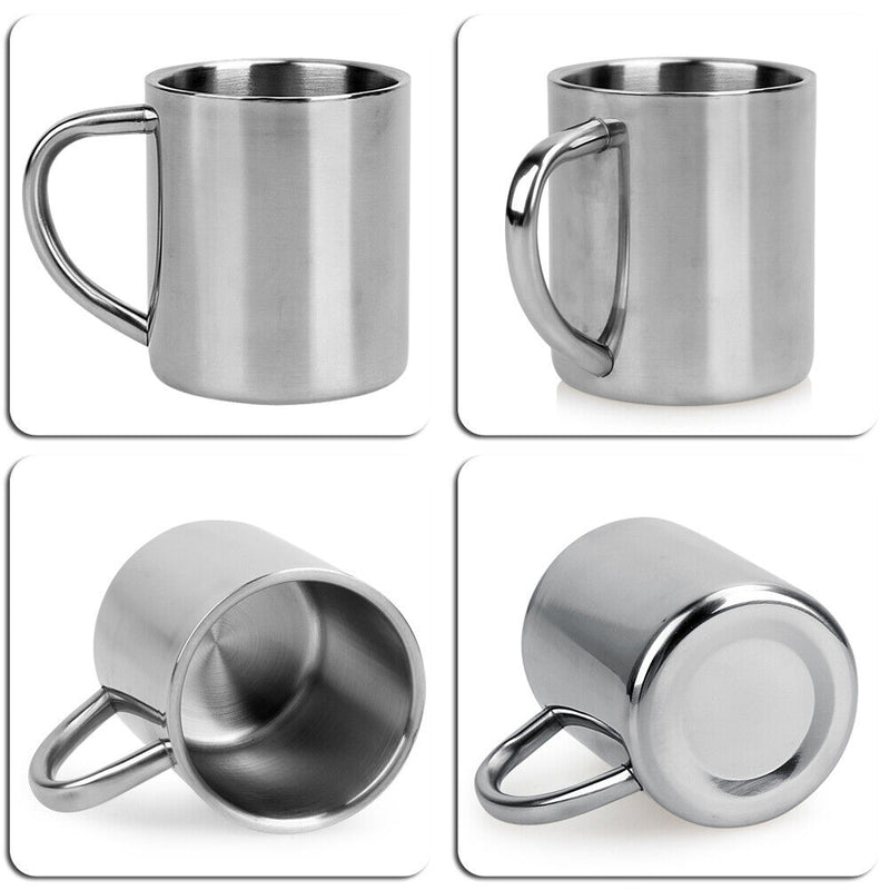 Student Stainless Steel Double Wall Mug Travel Tumbler Coffee Tea Cup