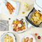 100pcs Air Fryer Paper Liner Mat Steamer Oven Baking Paper Tray (B White)