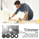 Router Table Insert Plate Woodworking Trimming Machine Flip Board Ring Set