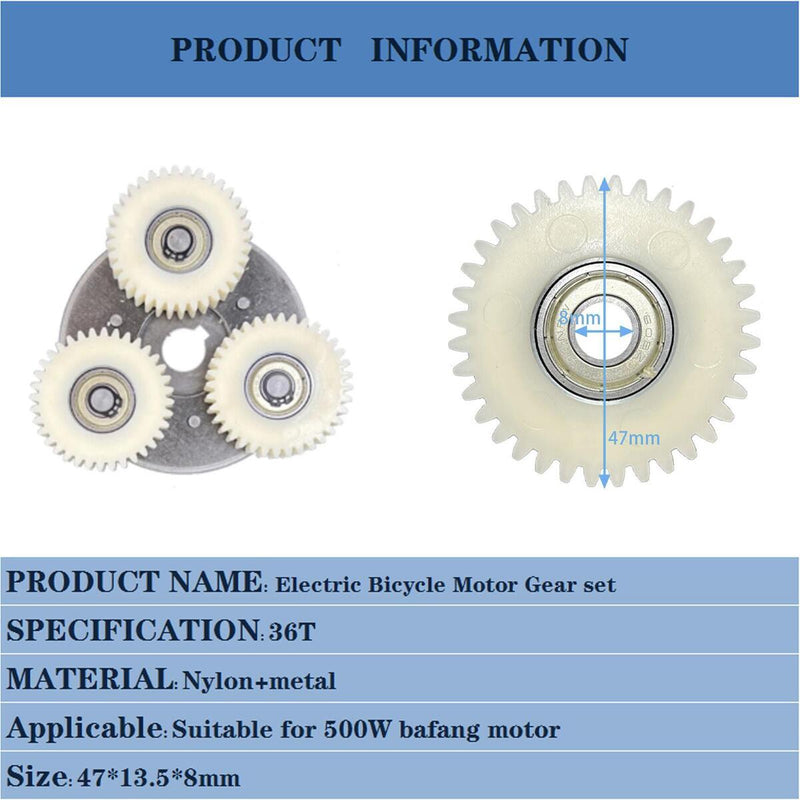 Nylon Gears Clutch36T For Bafang E-bike Mid Drive Motor Replacement Attachment{