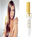 2 in 1 Hair Straightener Curler Electric Heating Comb Flat Iron (White US) Newly