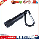Mini Portable LED Keychain Flashlight w/ Buckle Super Bright Lamp (Black)