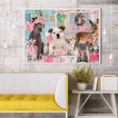 Diamond Painting Cat Dog Party Full Round Drill Picture of Rhinestone DIY Kits