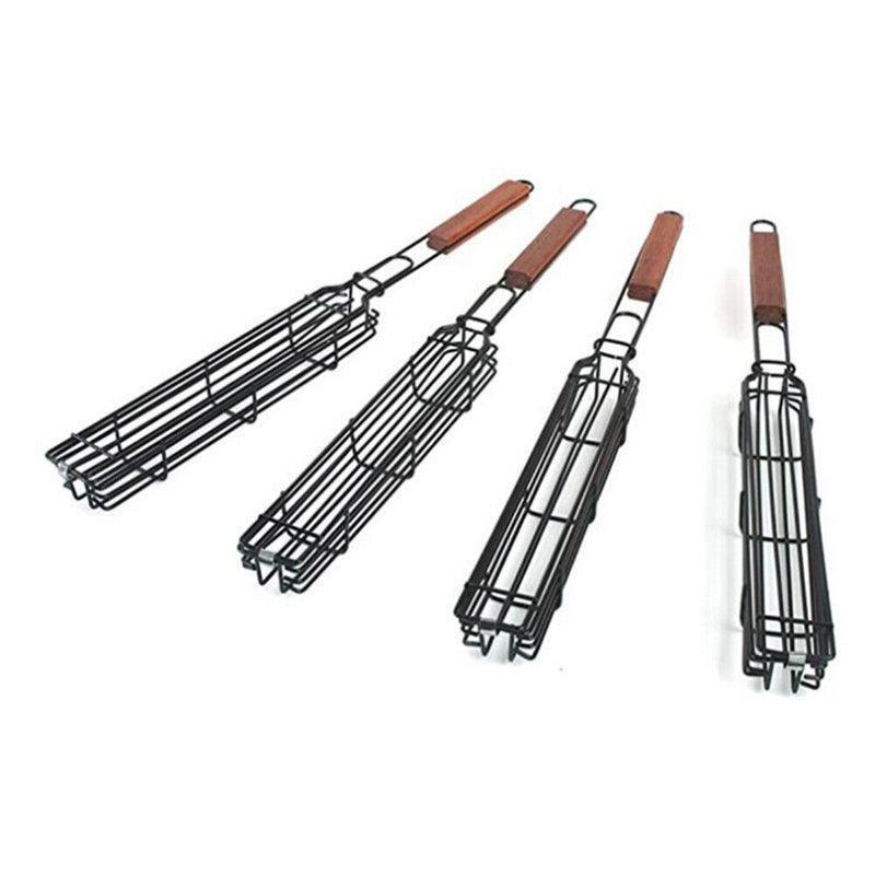 Barbecue Grill Basket Stainless Steel Nonstick Camping BBQ Kitchen Tools Newly
