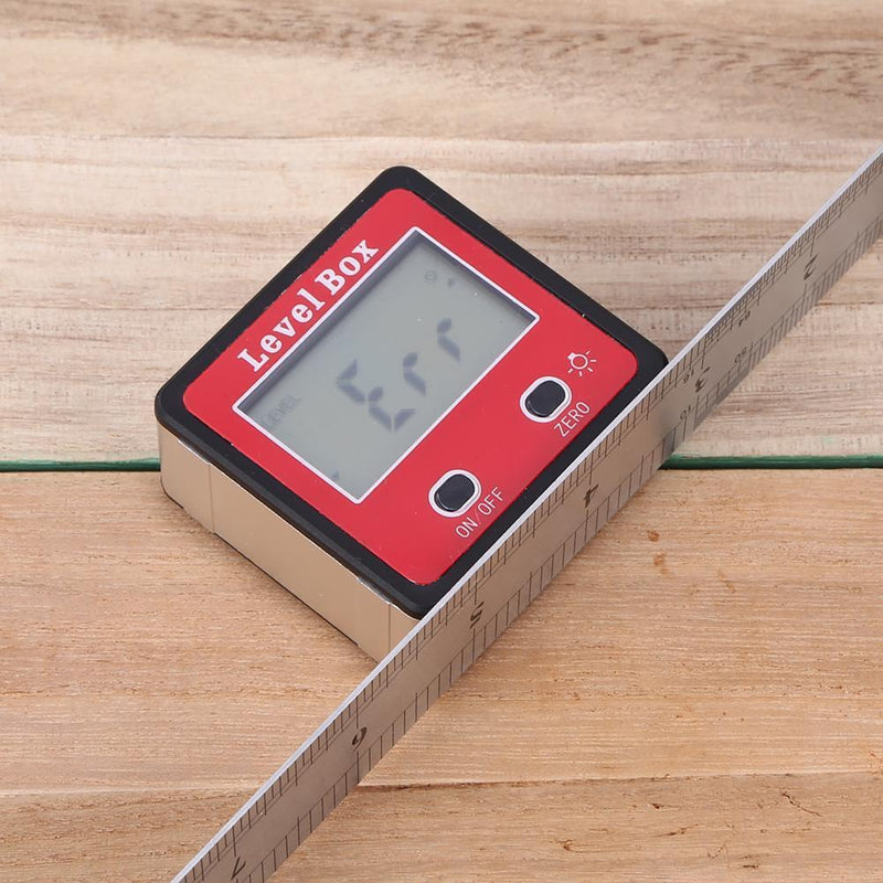 Digital Display Inclinometer Spirit Level Box Protractor Angle Finder Gauge
