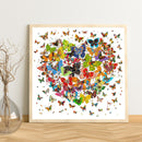 Frameless Butterfly Love Oil Paint by Numbers Kit Handpainted Artwork Handicraft