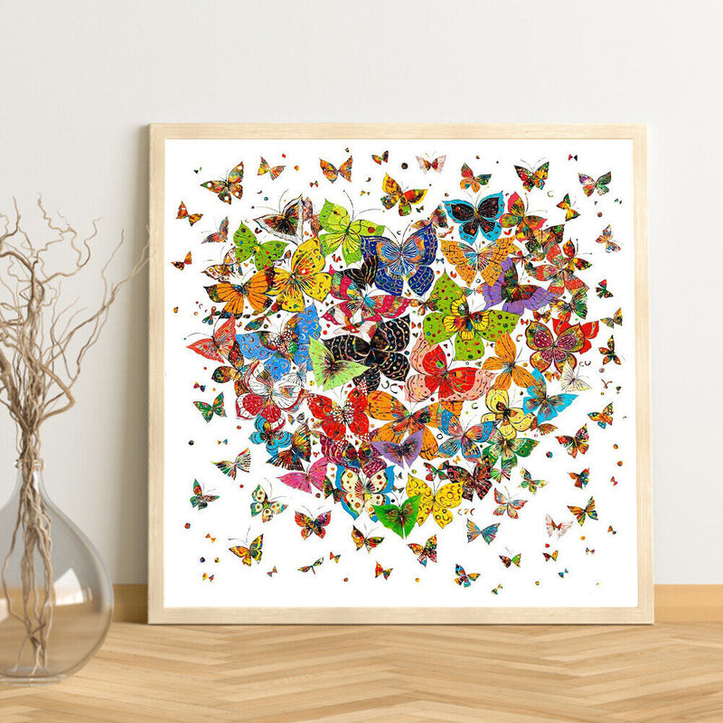 Frameless Butterfly Love Oil Paint by Numbers Kit Handpainted Artwork Handicraft