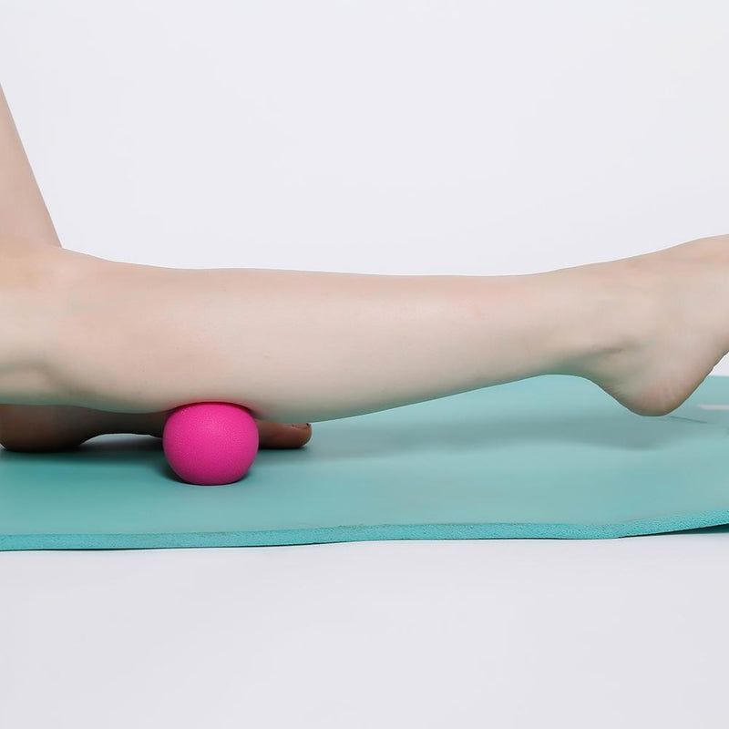 TPE Lacrosse Ball Sports Yoga Muscle Relax Roller Fitness Massage(Rose Red)