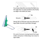 DIY Hand Sewing Accessories Bias Tape Makers 4 size 6mm 12mm 18mm 25mm(6mm)