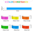 1600 DuPont paper bracelets 6 colors (red orange yellow green pink bl)