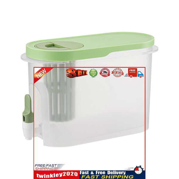3.9 L Cold Kettle with Faucet & Filter Net Inside Drink Dispenser (Green) Newly