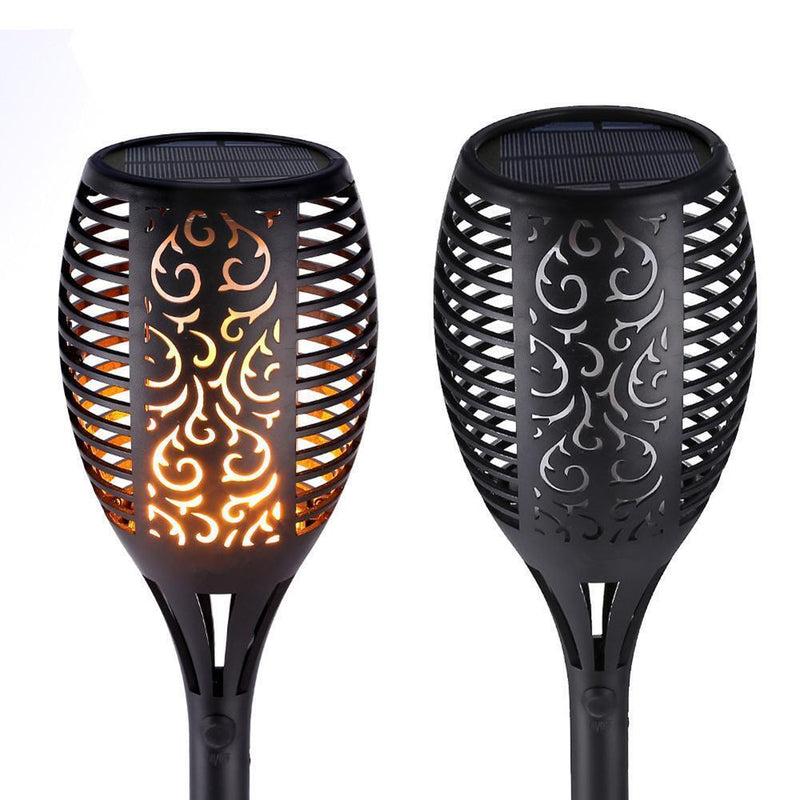 Outdoor Garden Solar Flame Light Waterproof LED Torch Lamp for Yard (1pc)