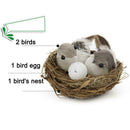 2* Artificial Bird Feathered Realistic Sparrow Home Ornament Decor Garden N9W4