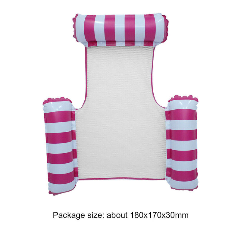 #A PVC Inflatable Water Hammock Pool Lounger Chair Floating Water Sports Party T