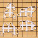Biscuit Stamp Cookie Embosser Mold Cartoon Happy Yoga Rabbit Biscuit Mold