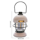 LED Camping Lantern Rechargeable Metal Grip Hanging Camping Lights (Beige)