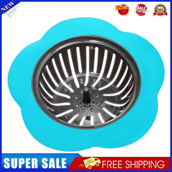 Flower Sink Strainer Kitchen Drain Filter Bathroom Drainage Hair Trap(Blue)