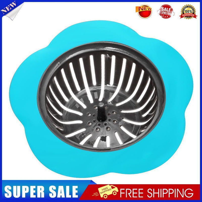 Flower Sink Strainer Kitchen Drain Filter Bathroom Drainage Hair Trap(Blue)