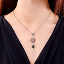 Gifts Punk Gothic Religion Jewelry Clavicle Chain Heart Pendant Cross Necklace