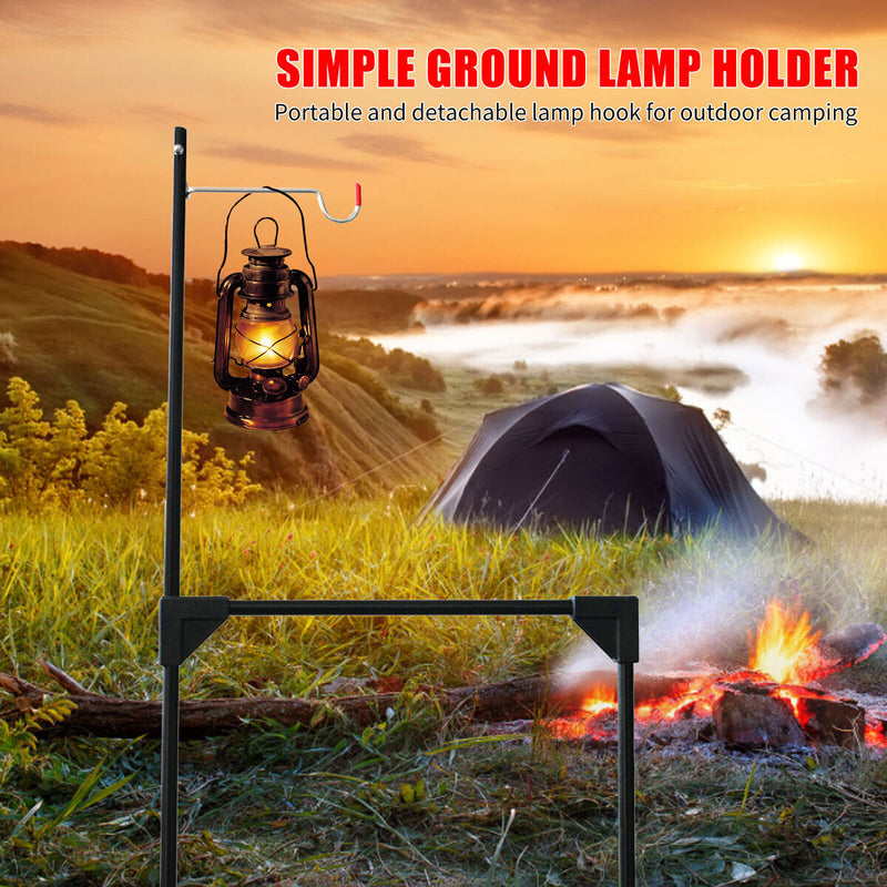 Desktop Shelf Lamp Pole - Pack of 2 Desk Storage Hanger Shelf with Light Stand