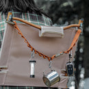18-ring Camping Hanging Rope Tent Cup Lamp Hanger Clothes Line (Khaki) Newly