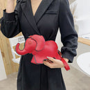 Fashion Women Elephant Shape Solid Color Wallet Mini Wristlet Bags Crossbody Bag