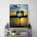 Painting By Numbers Kit DIY Glass Scenery Hand Painted Canvas Oil Art Picture