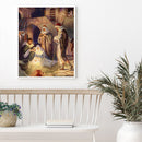 Jesus Birth Drawing Frameless DIY Oil Paint by Numbers Canvas Home Decor
