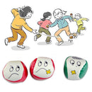 Kids Interactive Game Toys Smile Face Juggling Ball PU Leather Bean Bag Cartoon