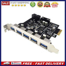 PCI Express Expansion Card 5 Ports USB 3.0 HUB Extender Adapter for Desktop PC