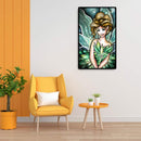 5D Diamond Painting Cartoon Green Girl Full Round Rhinestone DIY Home Decor